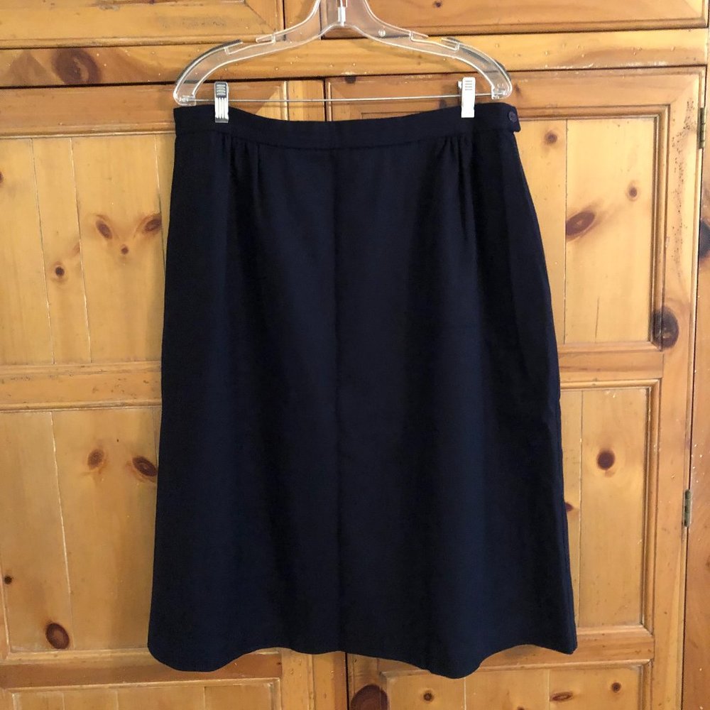 sz20W b.a.partners! 100% wool dirndl skirt black
